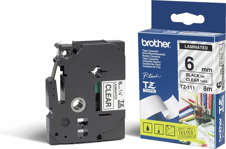 Actual product image Brother Tze-111 (0.60 cm, Transparent)