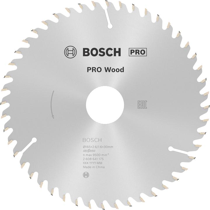 Image du produit Bosch Professional Zubehör Lame de scie circulaire PRO Wood, 165 x 2.6 x 30 mm