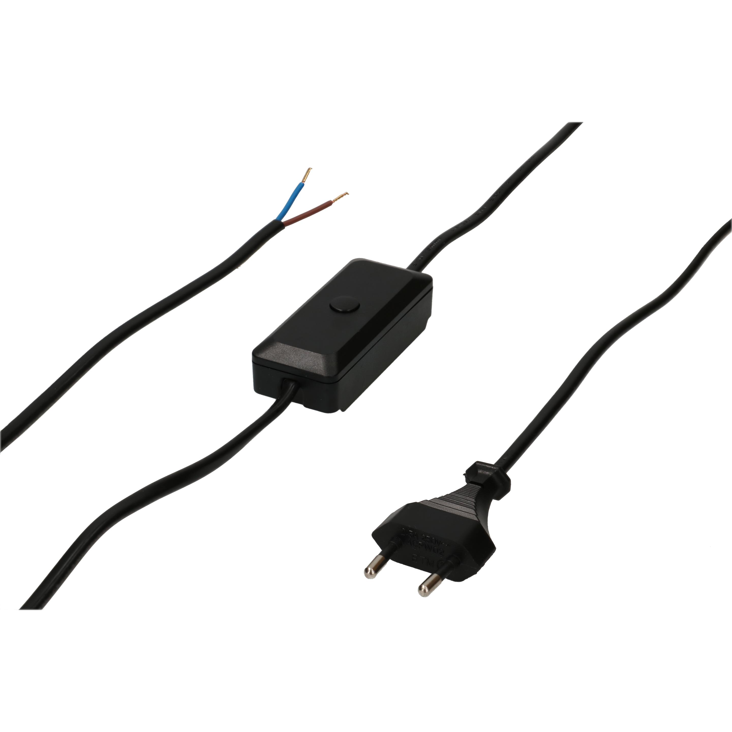 Max Hauri, Verlängerungskabel, TDLF-Netzkabel H03VVH2-F2X0.75 Typ 26 mit universal Schnurdimmer (2 m)