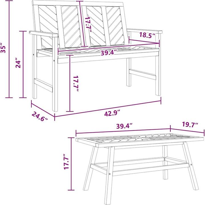 Produktbild VidaXL Garten-Lounge-Set