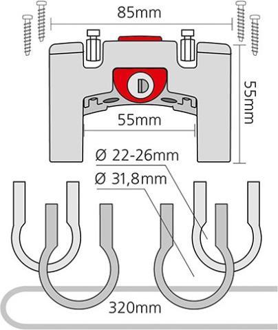 Actual product image KlickFix Handlebar adapter