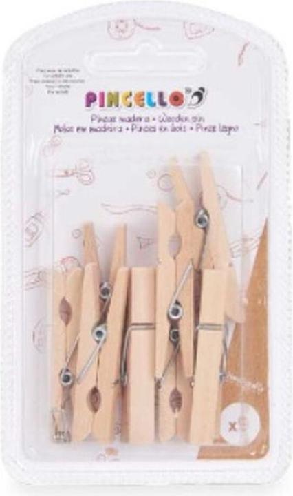 Produktbild Pincello Klammern gross Braun Holz (24 Stück) (24x)