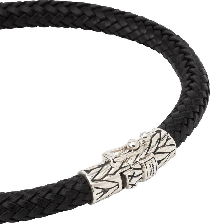 Actual product image Buddha to Buddha Armband Ellen Leder Schwarz 149BL E (19 cm, Leather, Silver 925)