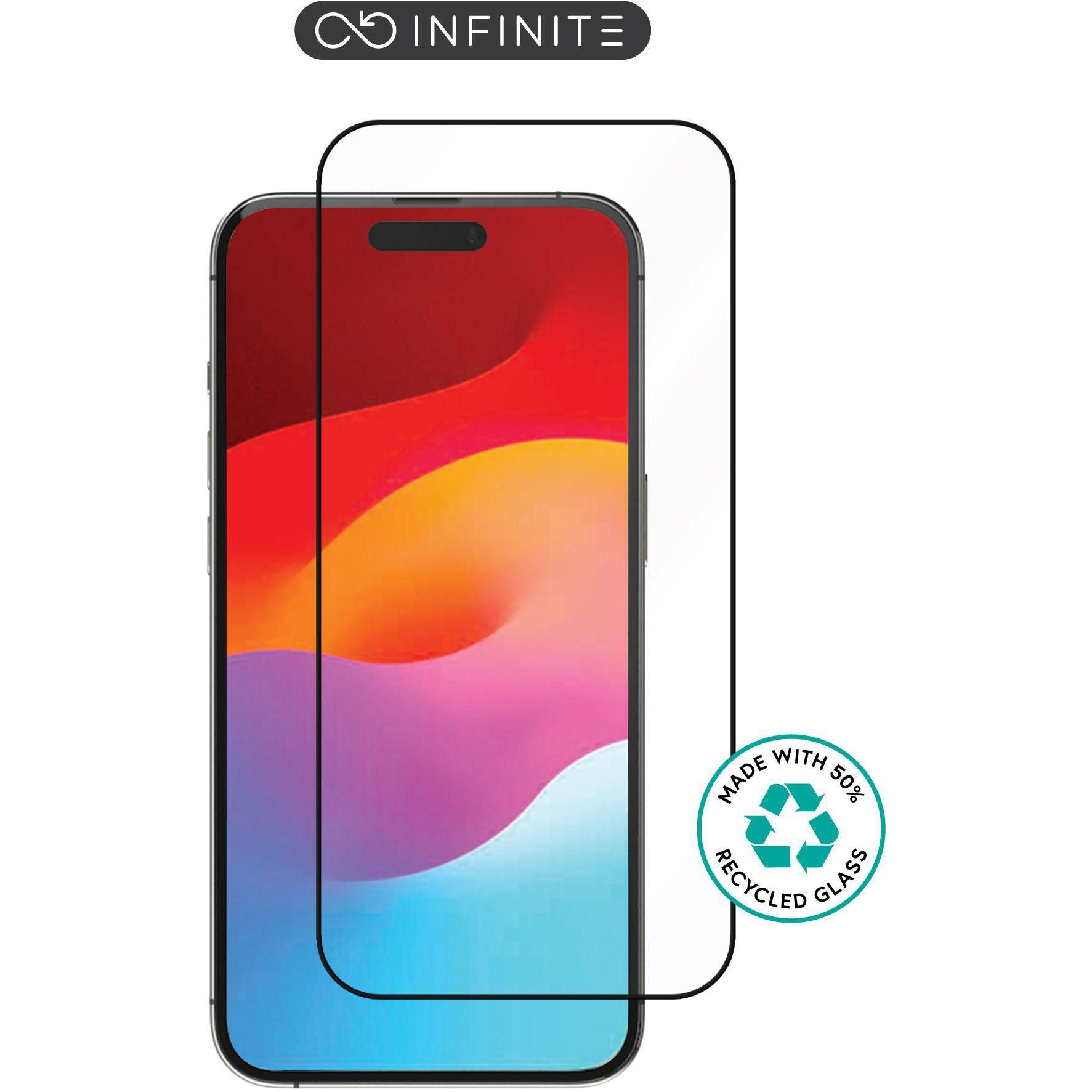 eSTUFF Apple iPhone 15 Pro Black (1 Stück, Apple iPhone 15 Pro), Smartphone Schutzfolie, Schwarz
