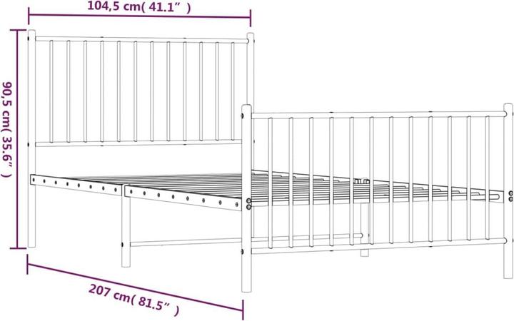 Image du produit vidaXL Bettgestell (100 x 200 cm)