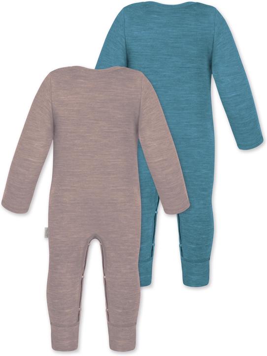 Actual product image Normani 2-pack baby merino romper "Tangoio" - 9595 (92)