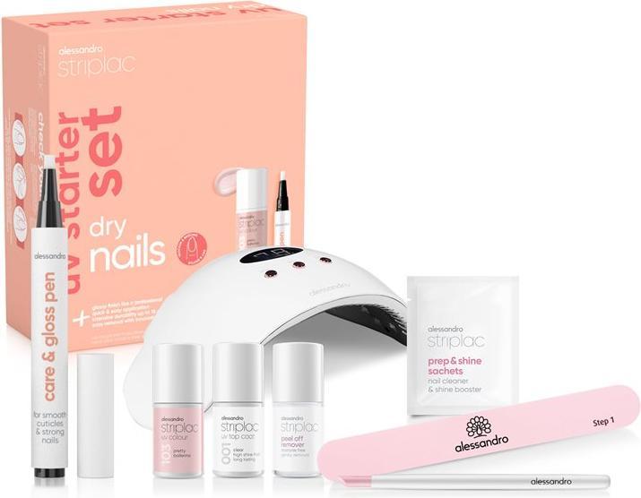 Actual product image Alessandro International Striplac UV Starter Set Dry Nails 1 Colour (UV gel varnish)