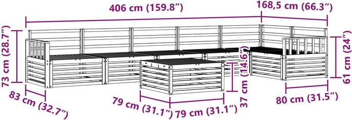 Produktbild vidaXL Outdoor-Sofa
