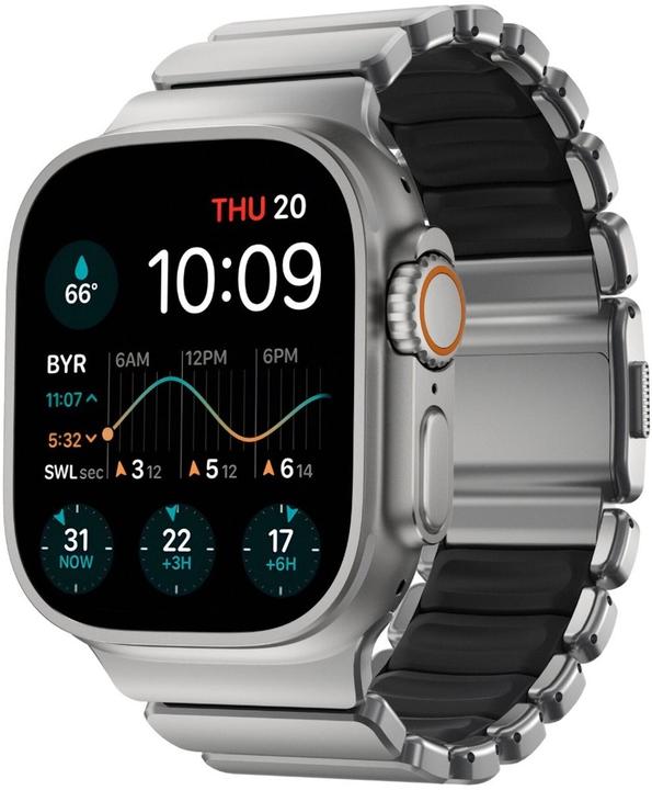 Nomad Spartan Band Natural Titanium Black 49mm (FKM, Titanium, Titanium)