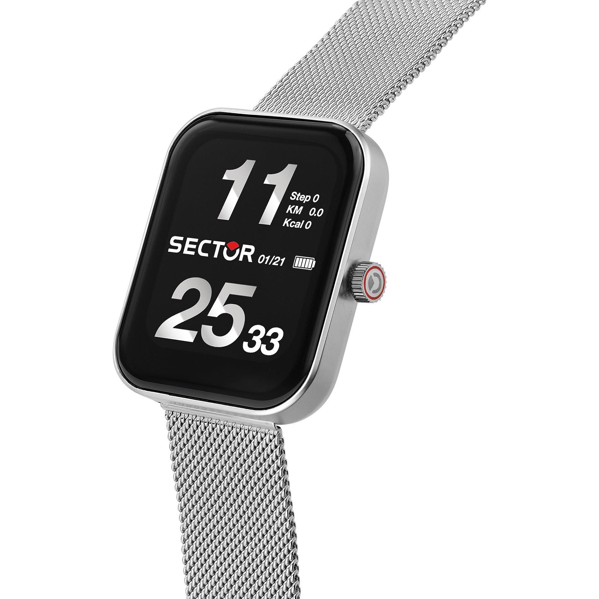Sector, Armbanduhr, Uhren-Set inkl. Wechselarmband S-03, Silber, (45.53 mm)