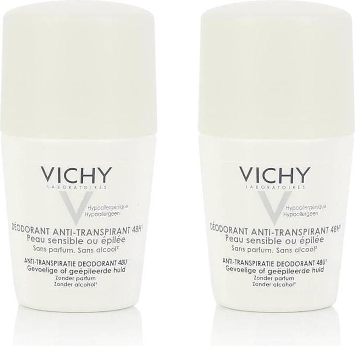 Vichy Set of 2 Deodorants Anti-Perspirant 48h - 2 x 50 ml (Roll-on, 50 ml)