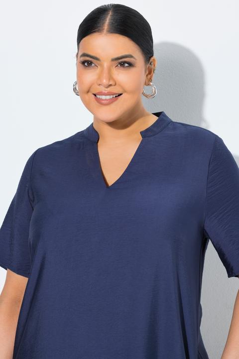 Actual product image Ulla Popken Flounce Panel Short Sleeve Dress (62)