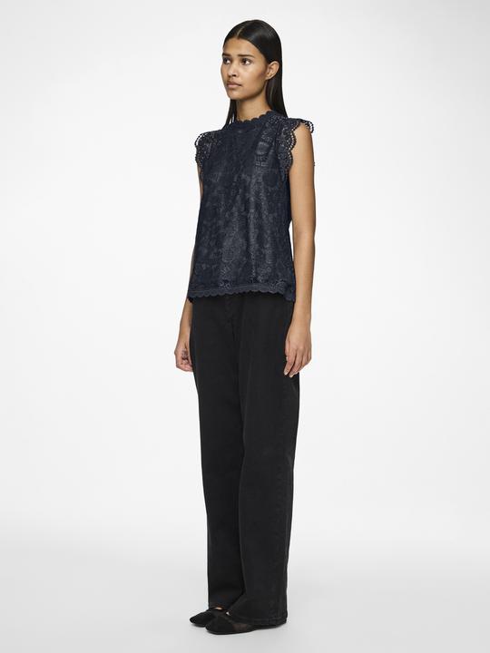 Actual product image Pieces Pcolline Sl Lace Top Wvn Noos (L)