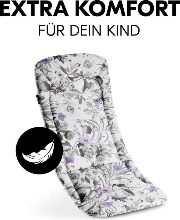 Actual product image Hauck Pushchair Seat liner Floral Grey