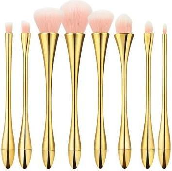 Mimo Makeup Brush Golden 8Pcs Set (Set)