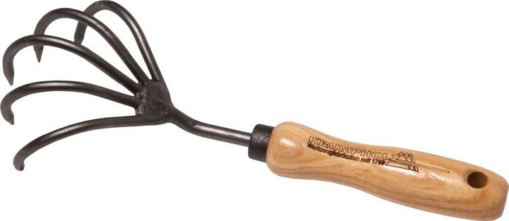 Actual product image Magni Forged cultivator - with 5 tines and ash wood handle, 14 cm long - Krumpholz garden tool