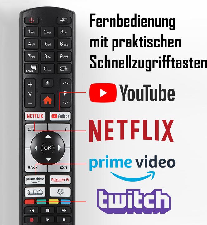 Produktbild Telefunken XF32SN550SD-W 32 Zoll Fernseher / Smart TV (Full HD, HDR, Triple-Tuner, DVD-Player) - Ink (32", LED, Full HD, 2024)