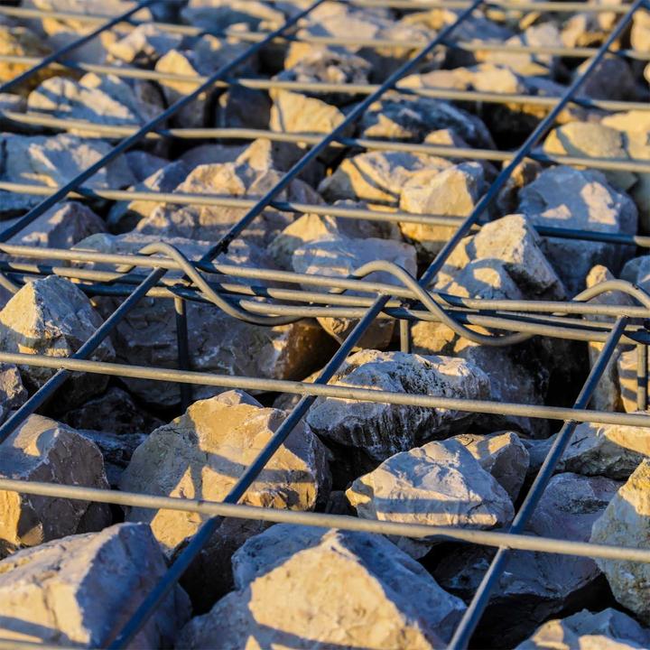 Produktbild Wiltec Gabione 100x50x30cm aus Drahtgitter Gabionenzaun Gabionenwand Steinkorb