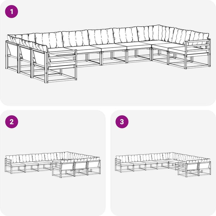 Produktbild vidaXL Outdoor-Sofa