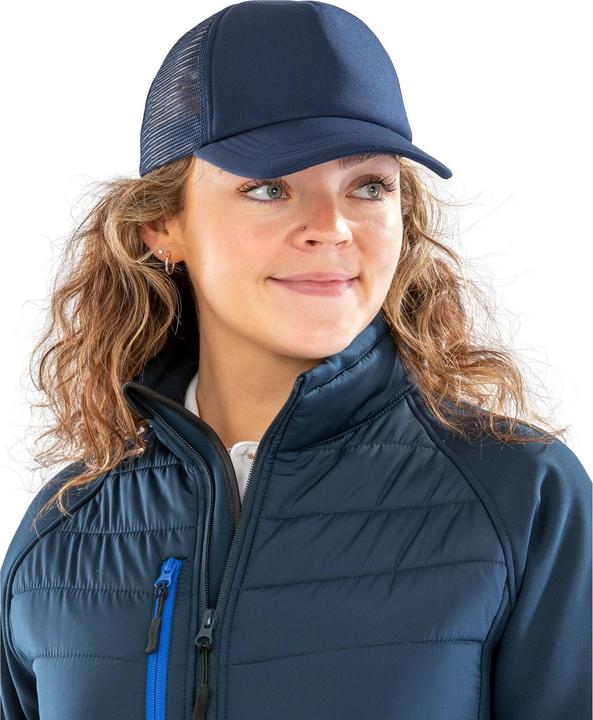 Actual product image Result Clothing Unisex Adult 1/2 Mesh Trucker Cap (One size)