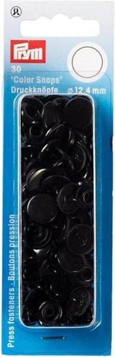 Produktbild Prym Druckknopf Color Snaps, schwarz 12.4 mm, Karte 30 Stk.