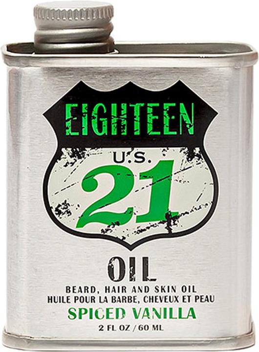 18.21 Man Made Hair Skin and Beard Oil for Men Spiced Vanilla - 50ml (50 ml)