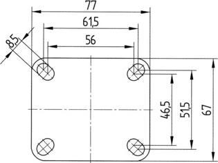 Image du produit Tente Roulettes doubles pivotantes