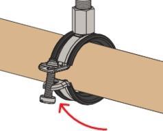 Actual product image Fischertechnik Rørbøjle FGRS 83-90mm M8/M10 UNI (90 mm)