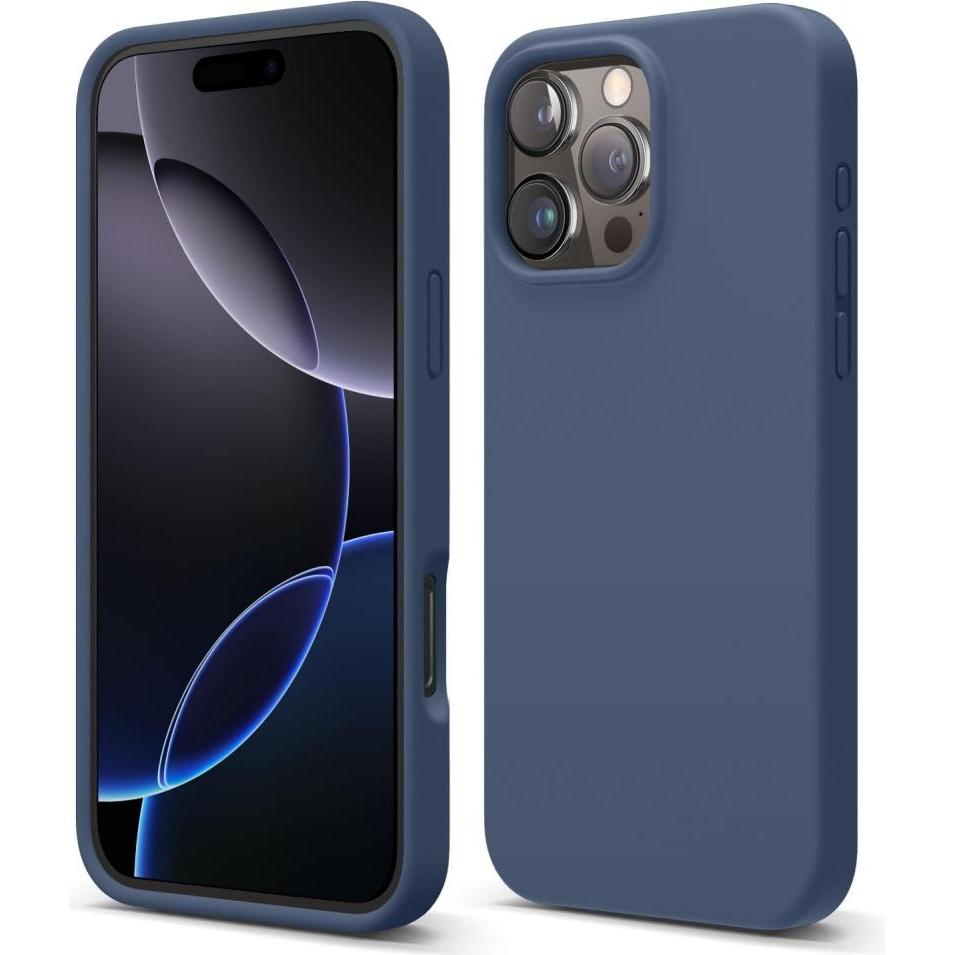 Screenguard Liquid Silicone Case (Apple iPhone 16 Pro), Smartphone Hülle, Blau