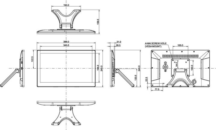 Produktbild iiyama ProLite T1624MSC-B1 (1920 x 1080 Pixel, 15.60")