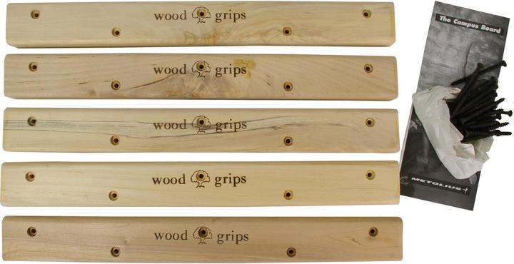 Actual product image Metolius Wood Grips Campus Rung Training Board 5 pack M