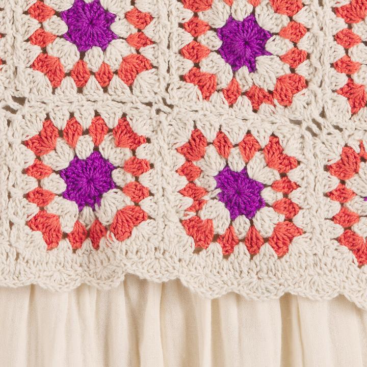 Produktbild La Redoute Collections Ärmelloses Kleid mit gehäkeltem Plastron (140)