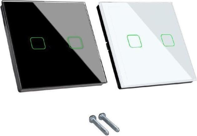 Immagine prodotto Maclean Interruttore intelligente WiFi a sfioramento 2 volte compatibile con Tuya APP Interruttore a parete