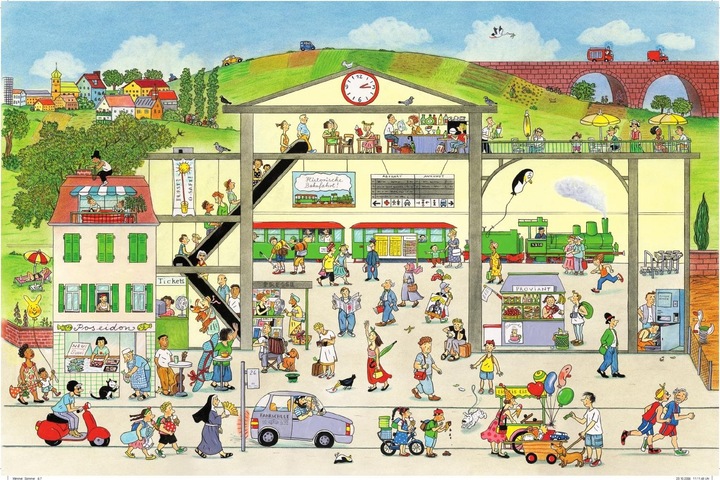 Actual product image Sommer-Wimmelbuch (German, Red Lady Susanne Berner, 2011)