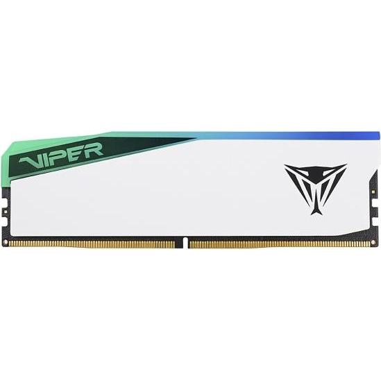 Patriot Bianco Ram D5 6000 48Gb C30 Viper Elite Rgb K2 (2 X 24Gb, 6000 Mhz, Ram Ddr5, Dimm), Memoria Ram,