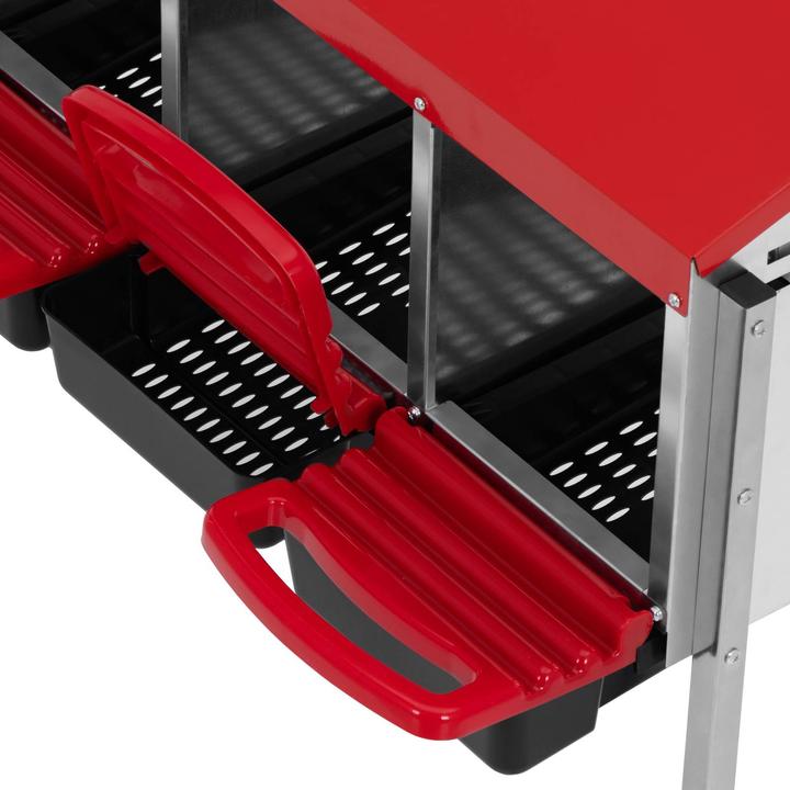 Produktbild Wiesenfield Legenest Hühner Hühnernest Abrollnest 3 Abteile Auffangschalen Standbeine