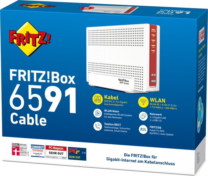 Productafbeelding AVM FRITZ!Box 6591 Kabel