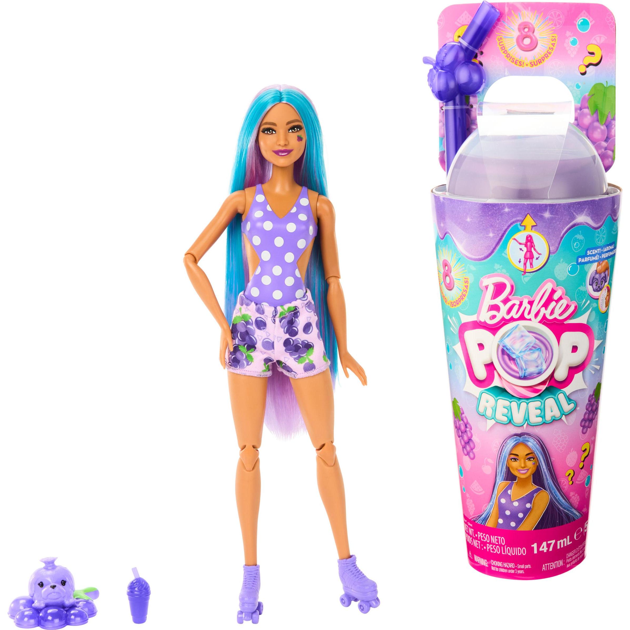 Barbie Pop. Reveal Juicy Fruits Serie - Traubensaft