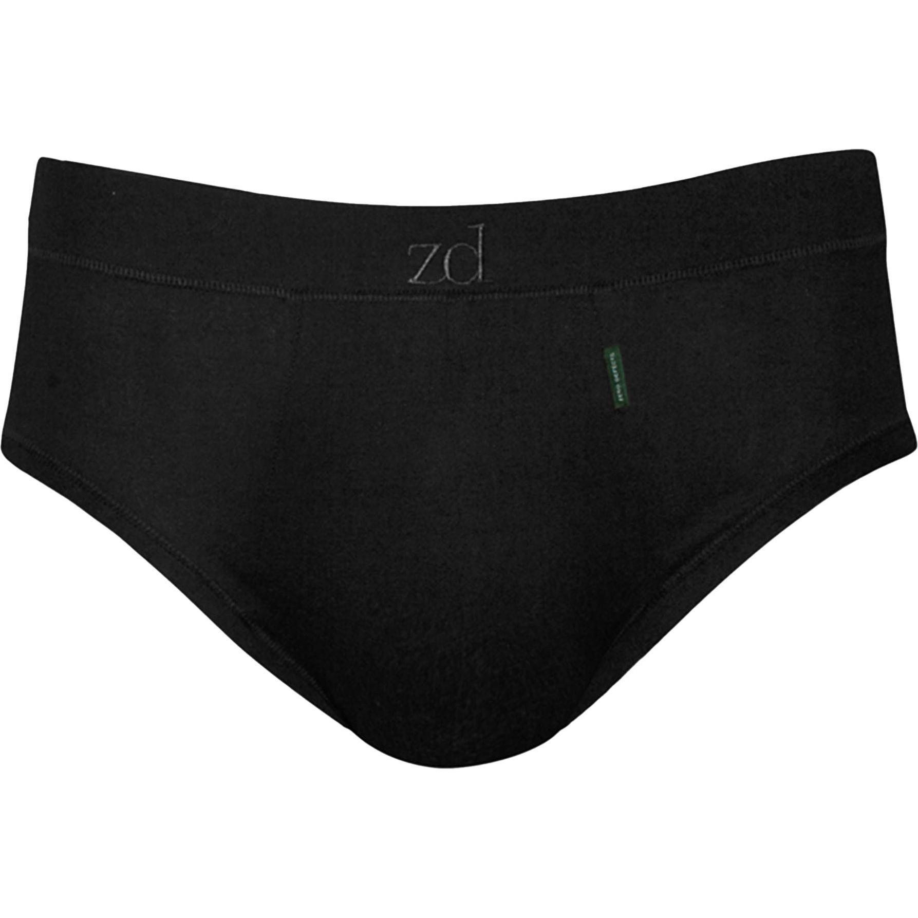 Zd Zero Defects, Herren, Unterhosen, Slip Casual Bequem sitzend, Schwarz, (L, Einzelpack)