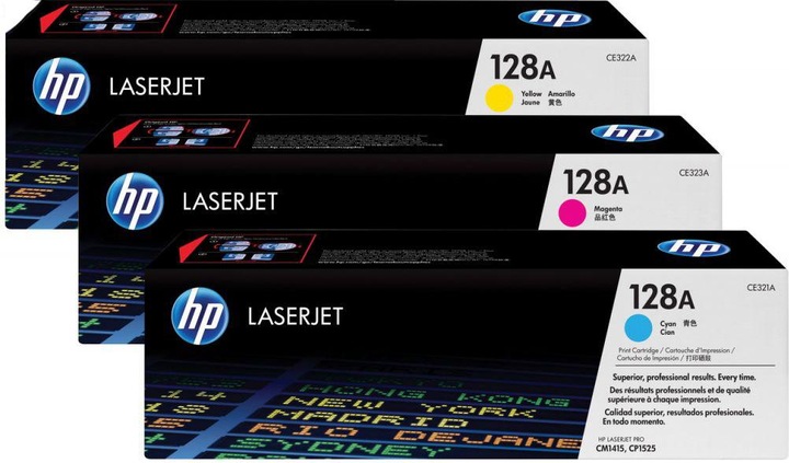 Actual product image HP 128a (M, C, Y)