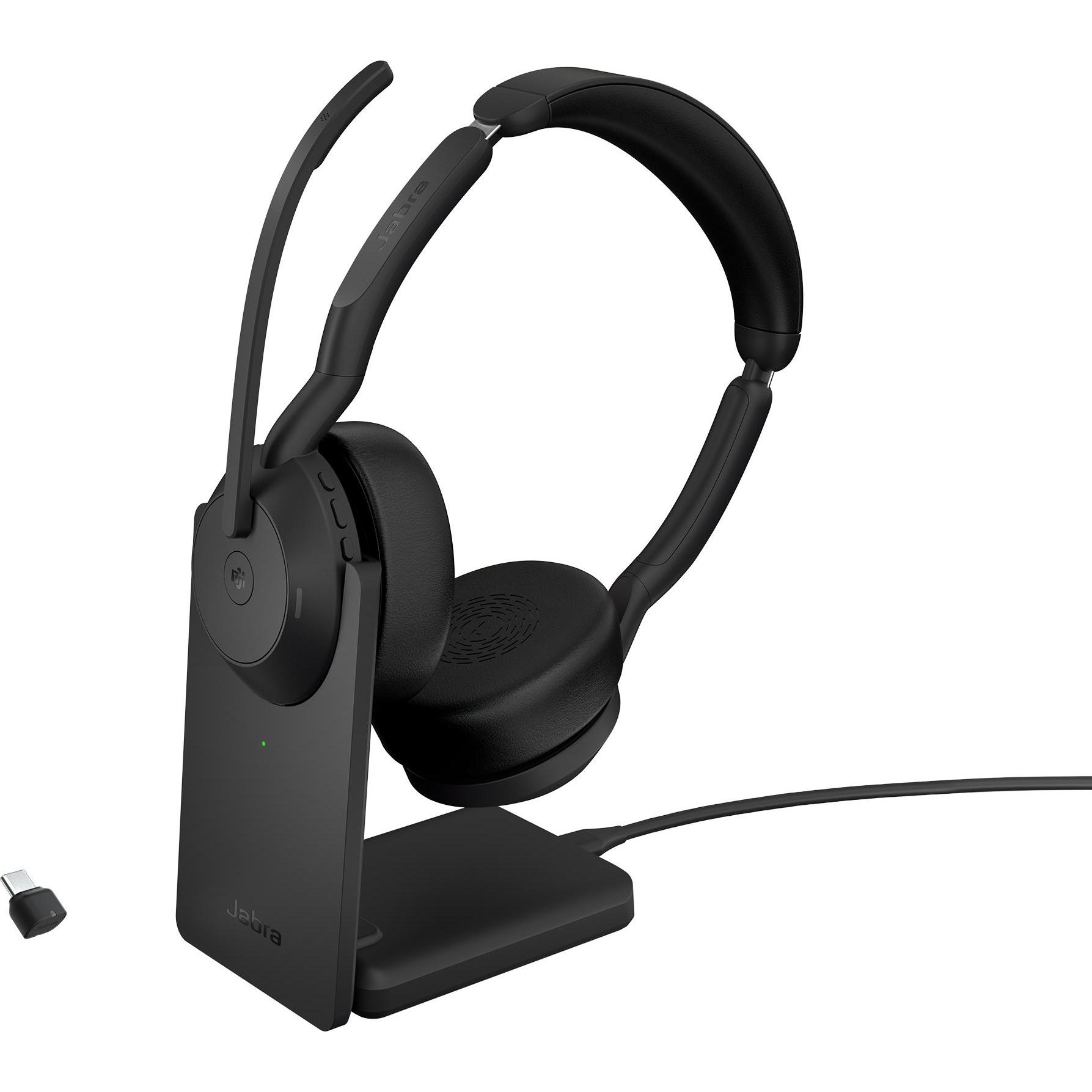 Jabra Evolve2 55 (Kabellos, USB-C), Office Headset, Schwarz