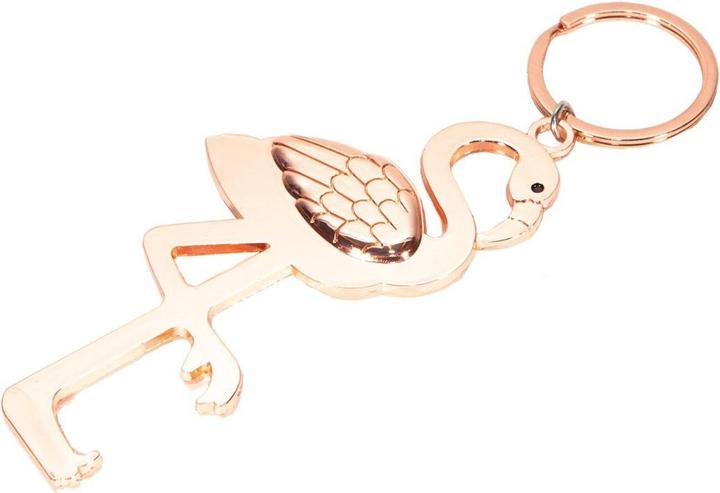 Uberstar Flaschenöffner Flamingo mit Schlüsselanhänger (Kapselheber)