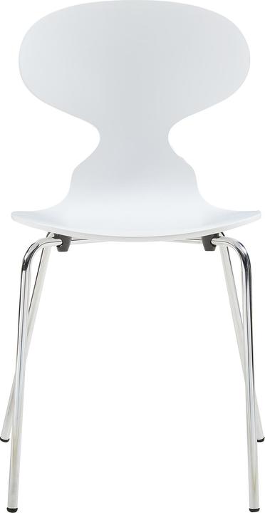 Produktbild En.Casa Esszimmerstuhl Kil 4er Set Weiss/Chromfarben