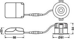 Image du produit Ledvance LED SPOT DARKLIGHT encastré 8W 3000K IP44 dimmable 90Ra 4099854000164 (640 lm)