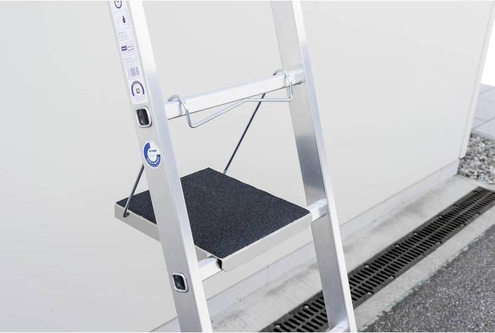 Immagine prodotto Munk Piattaforma di aggancio a gradini R13, per scale a pioli, in lamiera nervata, LxL 300 (Ponteggio, 30 cm)