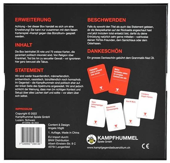 Actual product image Kampfhummel Fight against the Bünzlitum - taboo-breaking extension (German)