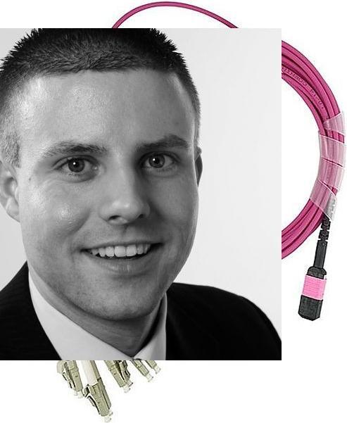Actual product image BlueOptics PremierFlex K2Q46A compatible MPO-4xLC OM4 patch cable 5 metres (5 m)