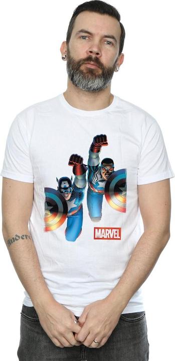 Immagine prodotto Falcon And Captain America Side By Side Maglietta Uomo (3XL)