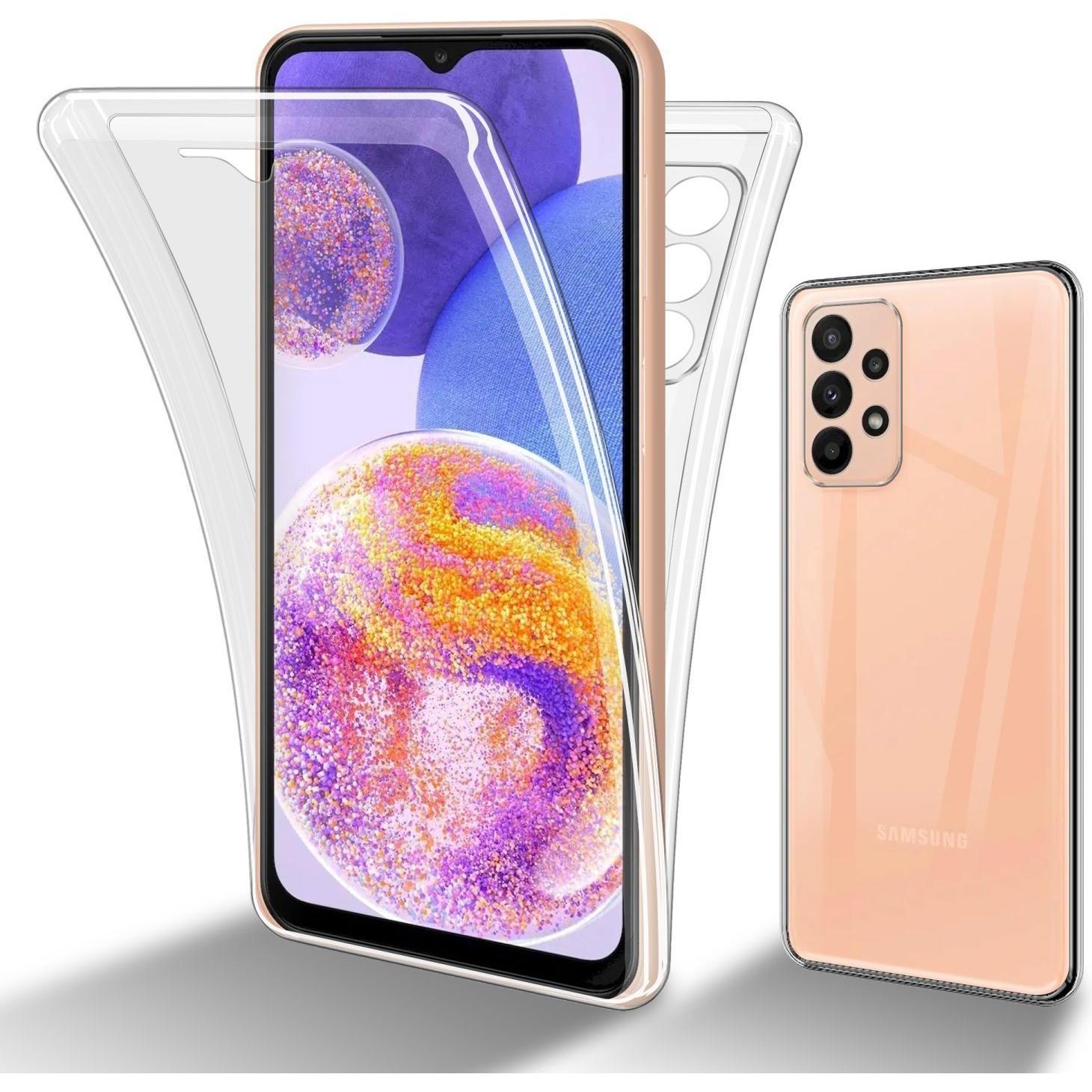 Cadorabo TPU 360 Grad Case Hülle für Samsung Galaxy A23 4G (Samsung Galaxy A23), Smartphone Hülle, Transparent