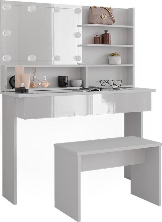Produktbild Vicco Azur mit Hocker und Beleuchtung (120 x 40 x 83.5 cm)